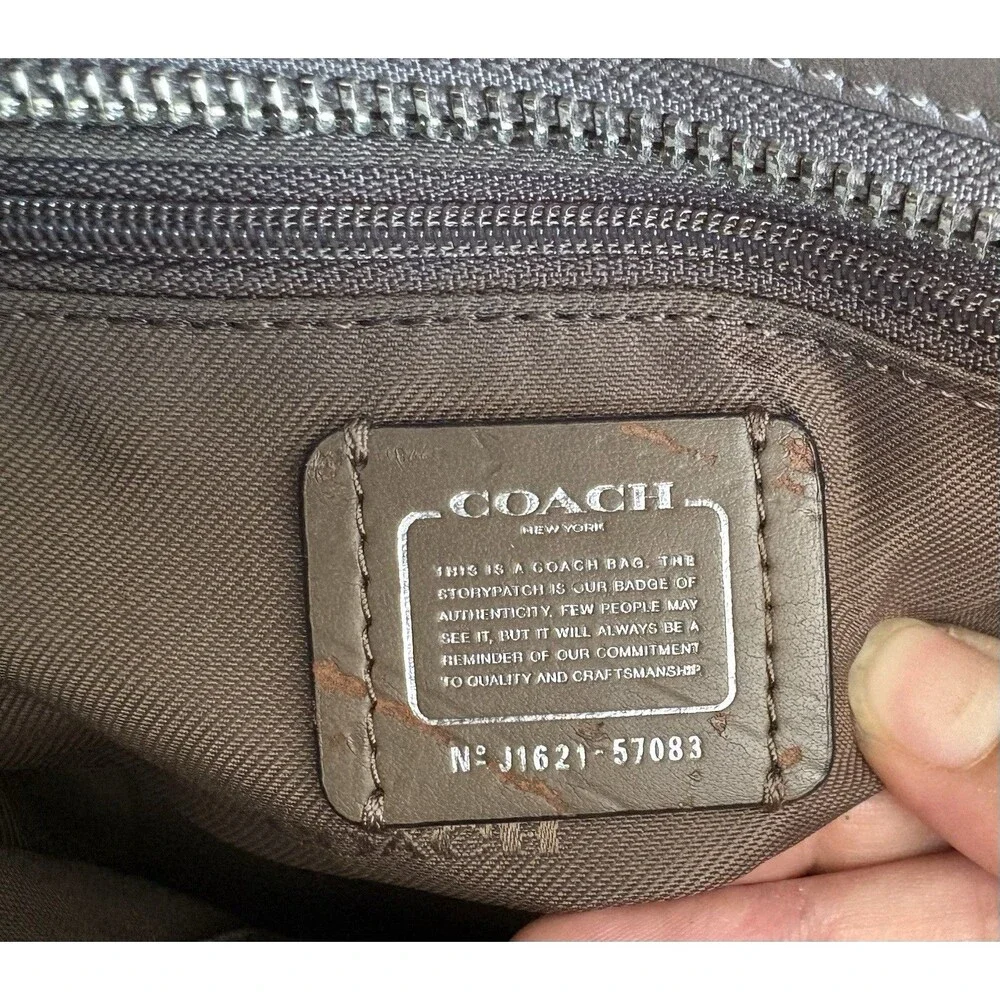 Coach Swagger 27 Carryall Two Tone Leather top-handle Satchel Crossbody bag EUC
